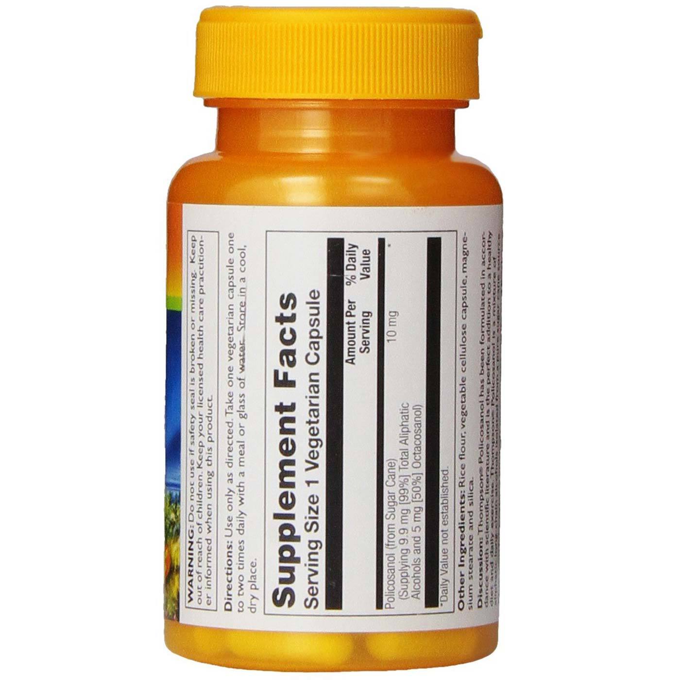 Thompson Policosanol 10 mg 30 Cápsulas Vegetarianas - Imagem 2