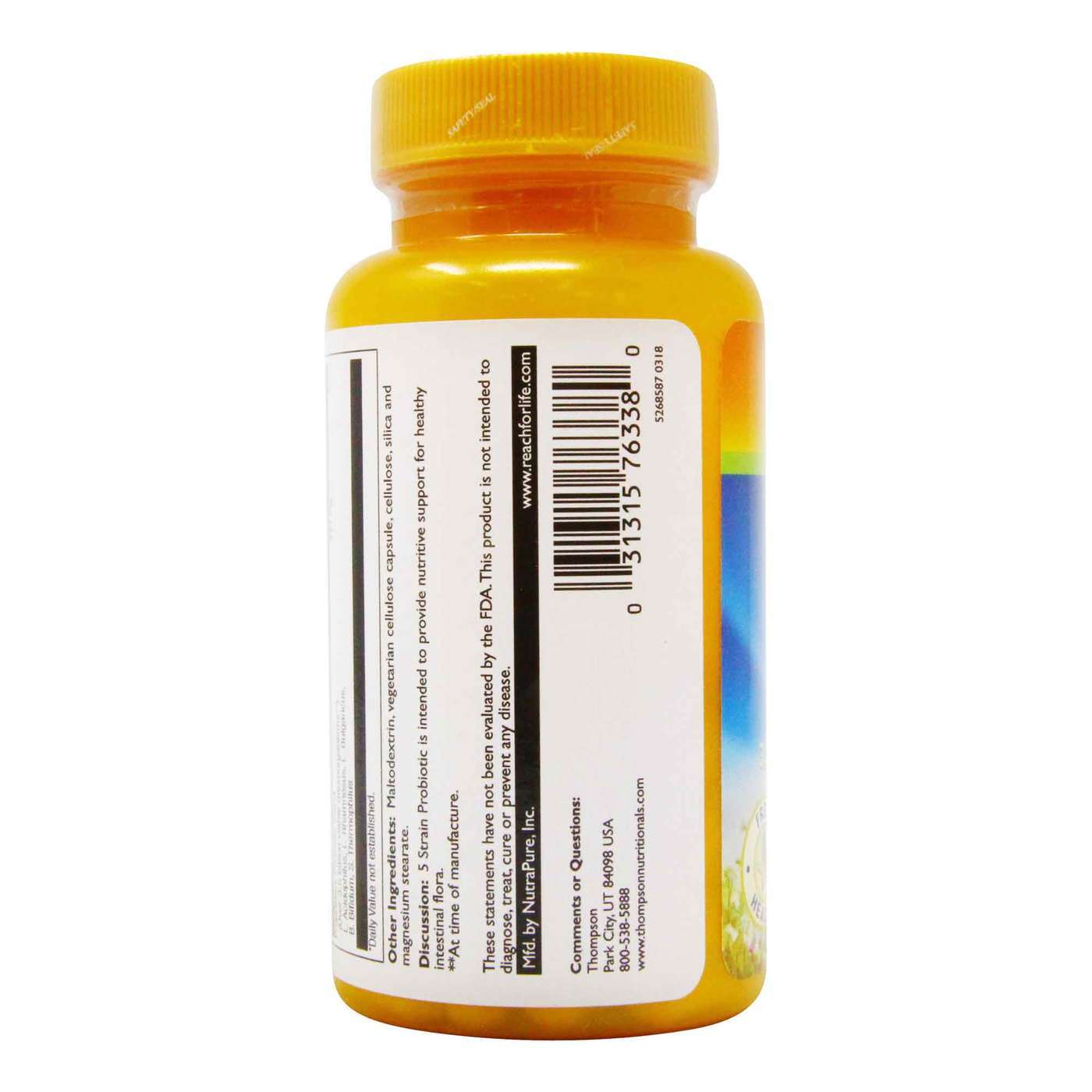 Thompson, 5 Cepas Acidophilus - 60 Cápsulas Vegetarianas - Imagem 4