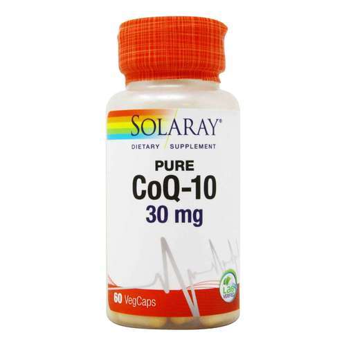 Solaray Pure CoQ10 - 30 mg - 60 Cápsulas Vegetarianas