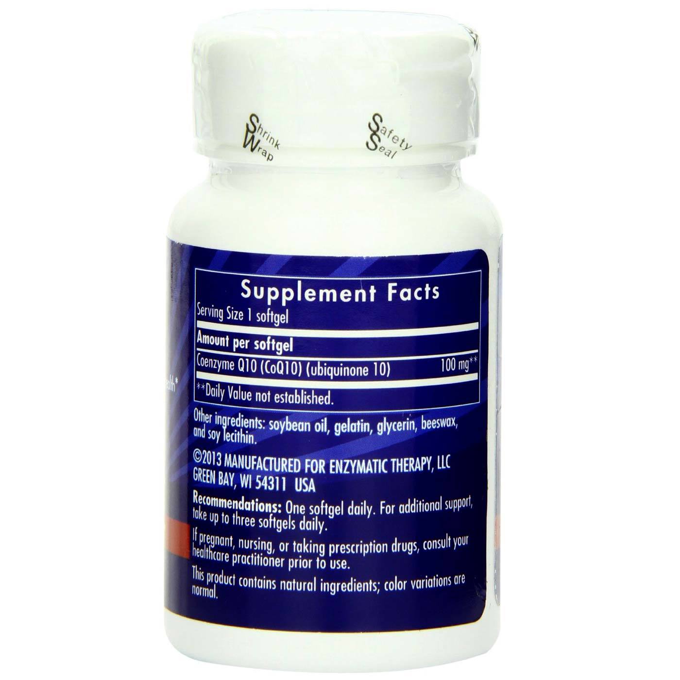 Enzymatic Therapy, CoQ10 100 mg - 30 Cápsulas - Imagem 2