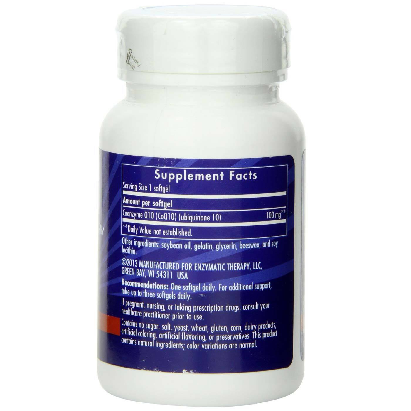 Enzymatic Therapy, CoQ10 100 mg - 60 Cápsulas - Imagem 2