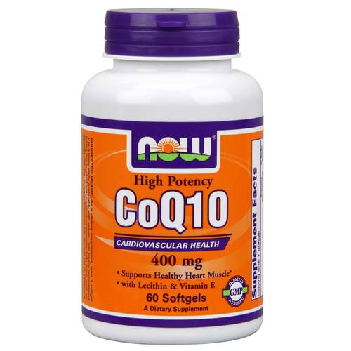CoQ10 400 mg Vit. E e Leticina Now Foods 60 Cápsulas em Gel
