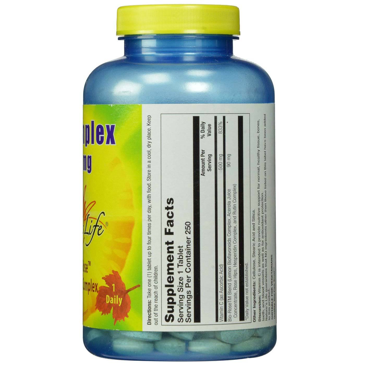 Nature's Life C-Complexo 500 mg 250 Tabletes - Imagem 2