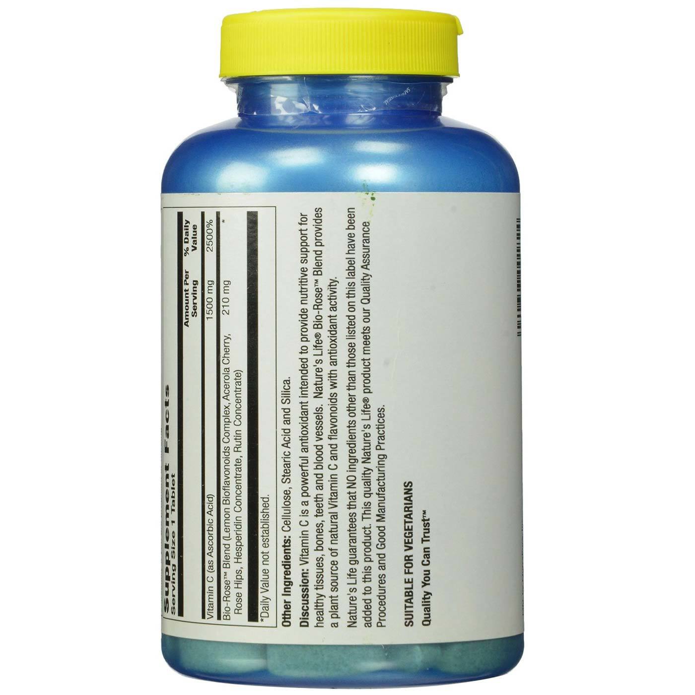 Nature's Life C-Complexo 1500 mg 100 Tabletes - Imagem 3