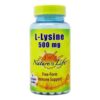 Comprar nature's life, l-lisina 500 mg - 50 cápsulas preço no brasil aminoácidos lisina suplementos suplemento importado loja 1 online promoção -