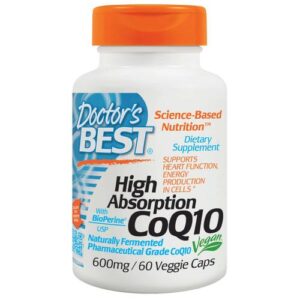 Doctor's Best Alta absorção CoQ10 w / Bioperine 60 VGC