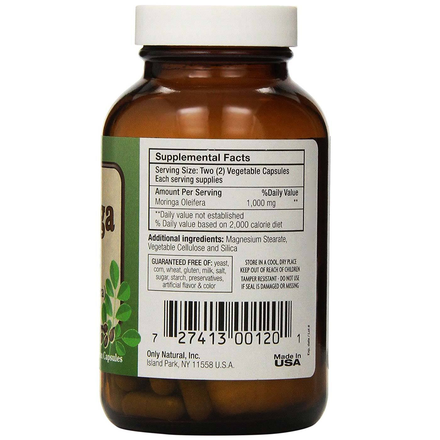 Only Natural, Moringa Pura - 90 Cápsulas Vegetarianas - Imagem 2