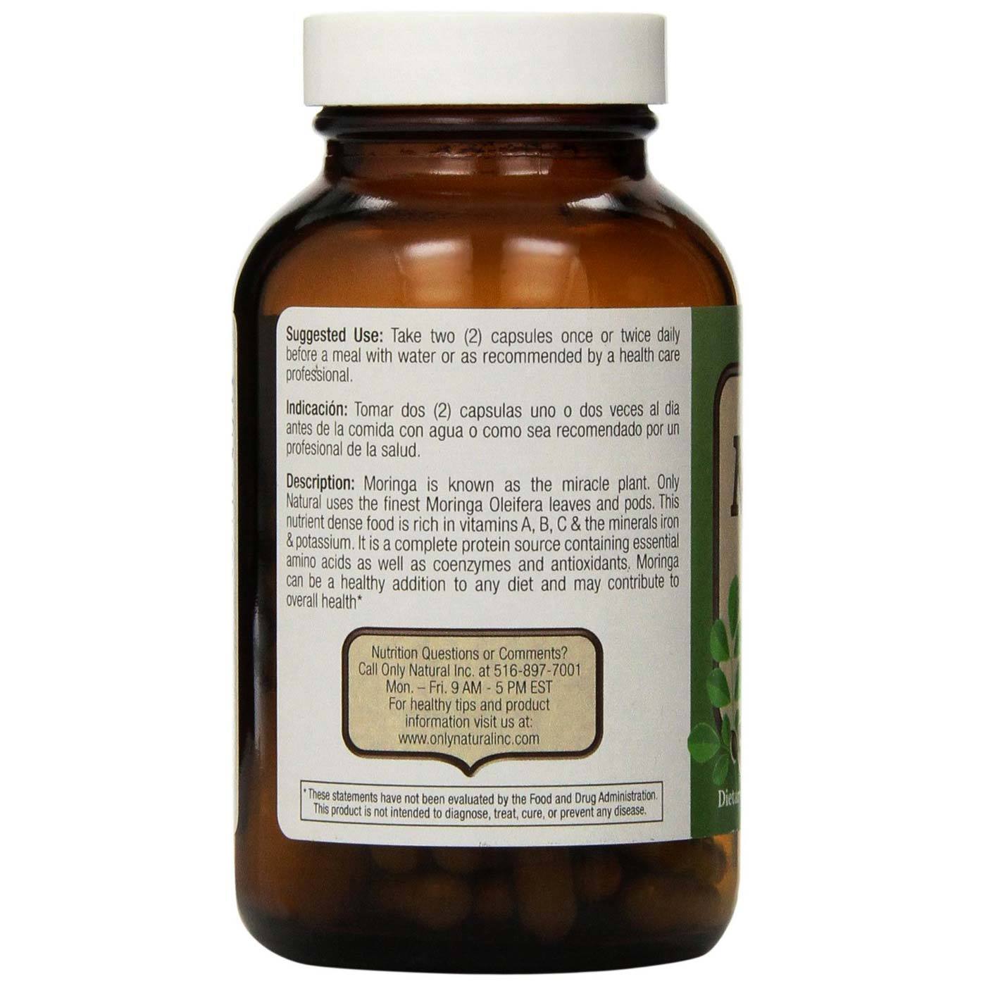 Only Natural, Moringa Pura - 90 Cápsulas Vegetarianas - Imagem 3