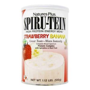 Nature's Plus, Proteína Spiru-Tein®, Morango e Banana - 510 g (1.12 lbs)