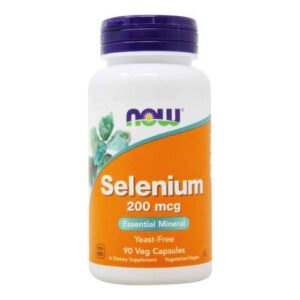 Selênio 200 mcg Sem Leveduras Now Foods 90 Cápsulas Vegetarianas