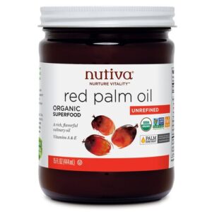 Nutiva, Óleo de palma vermelha - 444mL