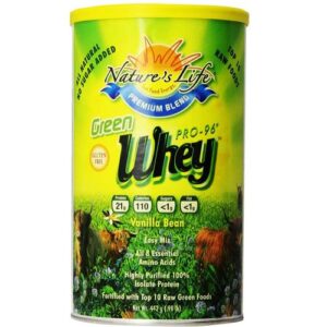 Nature's Life, Green Whey™ Pro-96® - Sabor Baunilha - 442 g