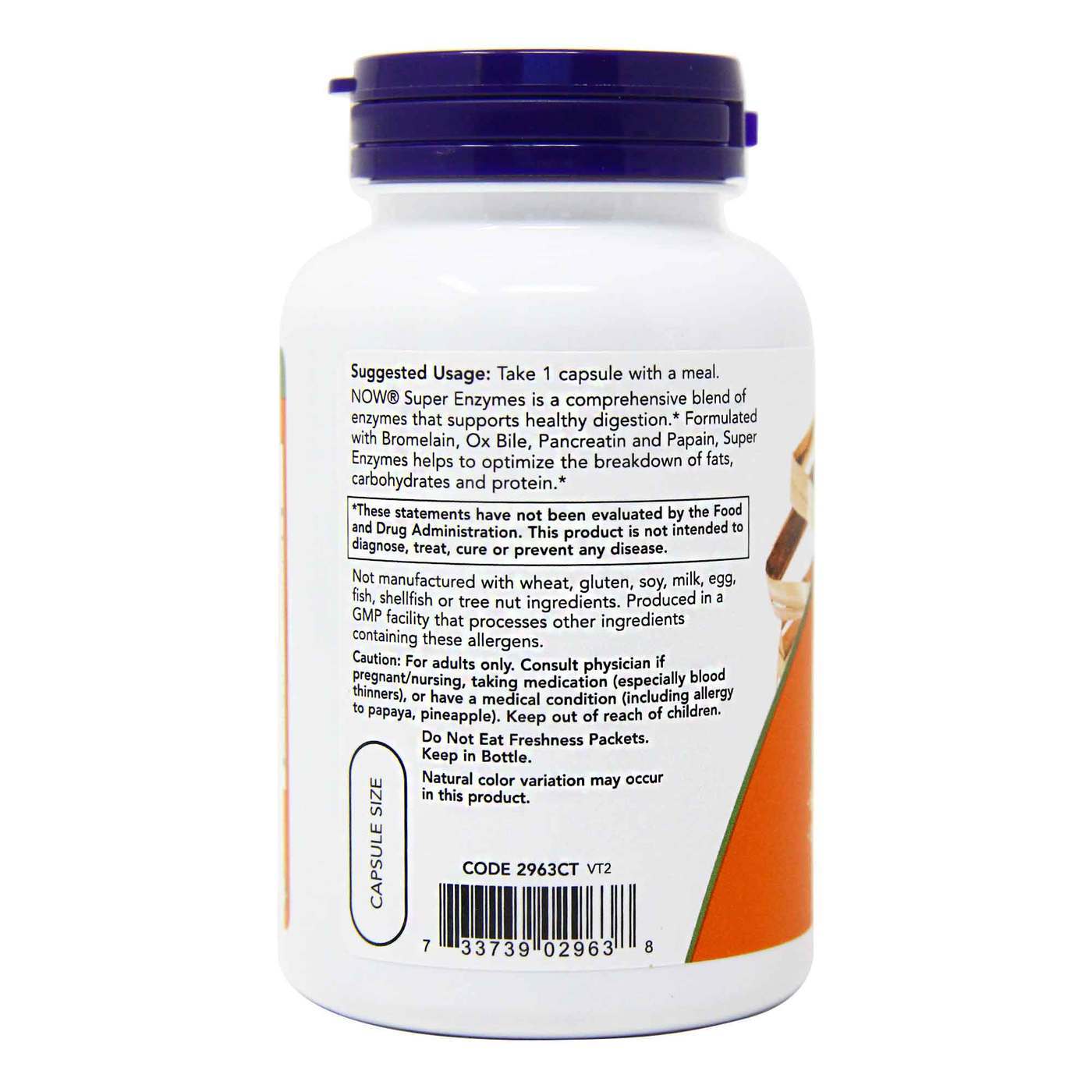 Now Foods, Super Enzima - 90 Cápsulas - Imagem 2
