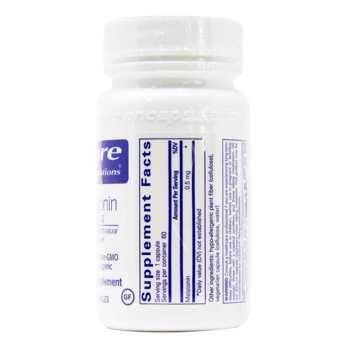 Pure EnCápsulasulations Melatonina 0,5 mg 60 Cápsulas Vegetarianas - Imagem 2