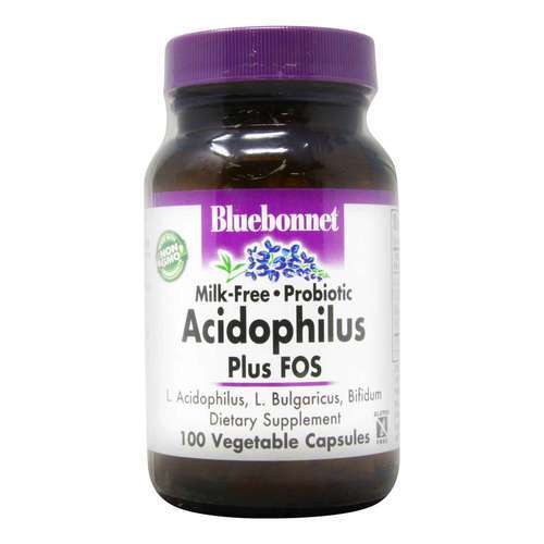 Bluebonnet Nutrition, Acidophilus Plus FOS - Probiótico sem Leite -100 Cápsulas