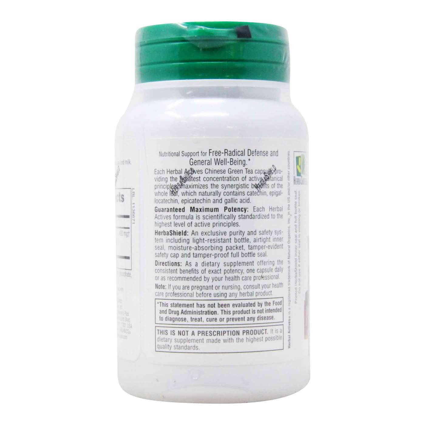 Nature's Plus, Chá Verde Chinês - 60 Cápsulas - Imagem 3
