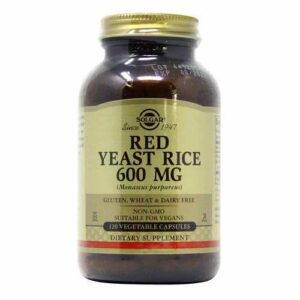 Solgar, Levedura de Arroz Vermelho 600 mg - 120 Cápsulas Vegetarianas