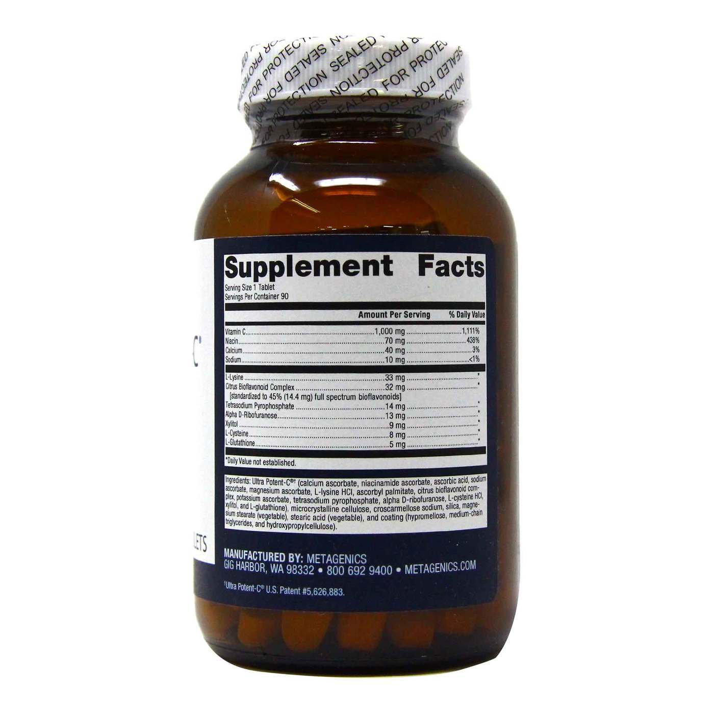Metagenics, Vitamina C 1,000 - 90 Comprimidos - Imagem 2