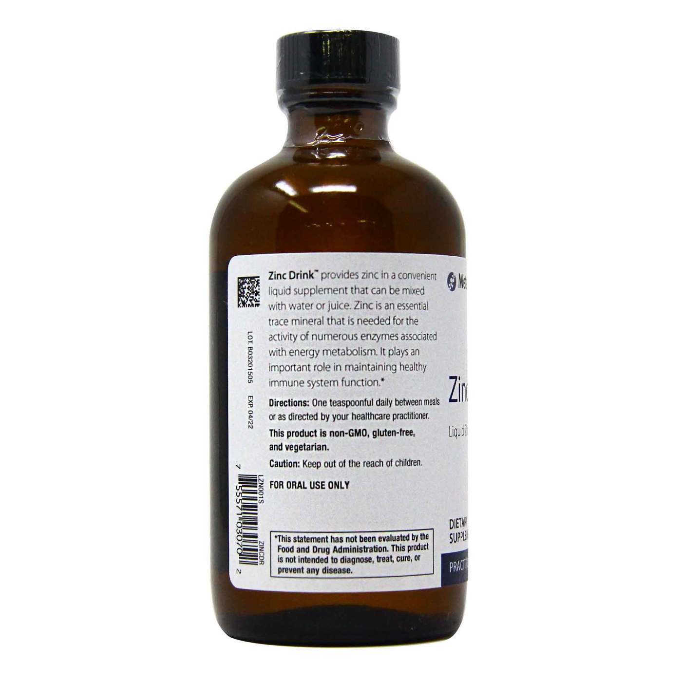 Metagenics Bebida de zinco - 4,7 fl oz (140 mL) - Imagem 3