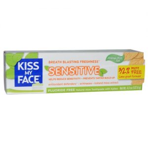 Comprar kiss my face, creme dental natural sensitive - 127,6 g preço no brasil banho & beleza higiene oral suplemento importado loja 87 online promoção -