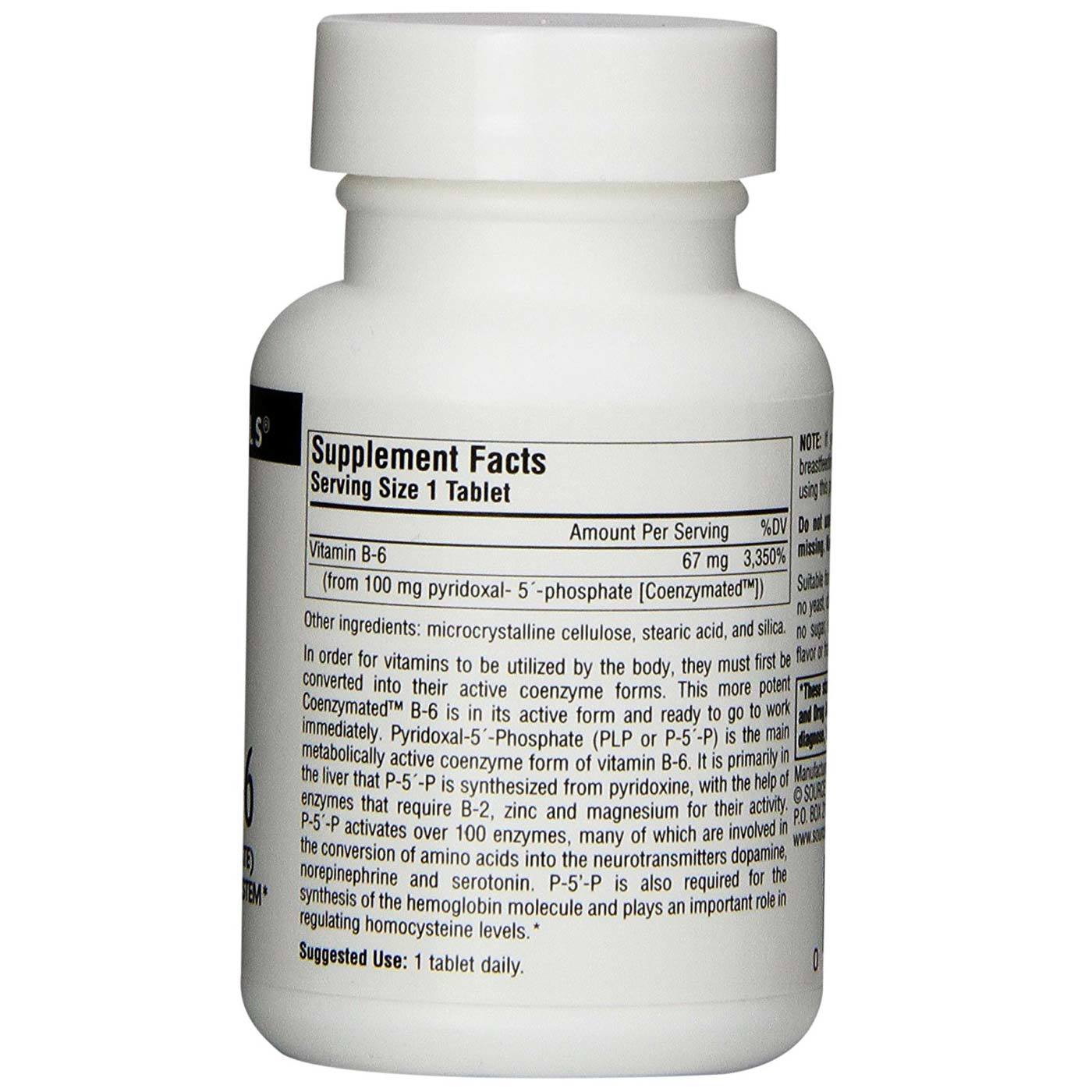 Source Naturals, B6 Coenzymated (P5P) - 60 cápsulas - Imagem 2