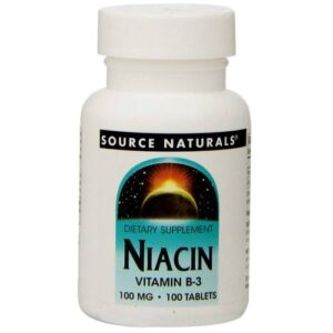 Source Naturals, Niacina Vitamina B-3 100 mg - 100 Tabletes