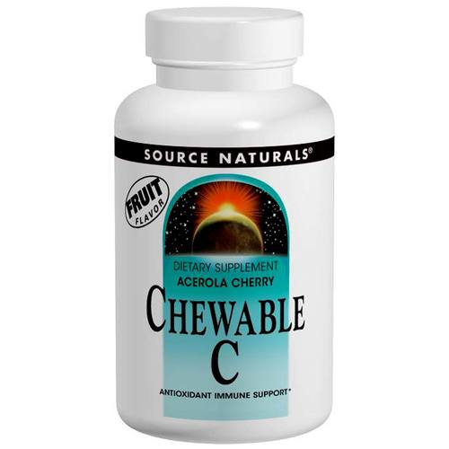 Source Naturals Chewable C, Fruta - 500 mg - 250 Tabletes