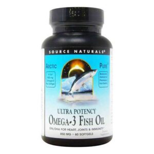 Source Naturals, Ômega-3 Óleo de Peixe ArcticPure Ultra Potente 850 mg - 60 Cápsulas em Gel