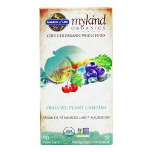 Garden of Life, mykind Organics® Cálcio Vegatal 800 mg - 90 Tabletes Vegano