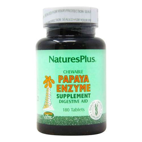 Nature's Plus, Enzima da Papaya - 180 Pastilhas Mastigáveis