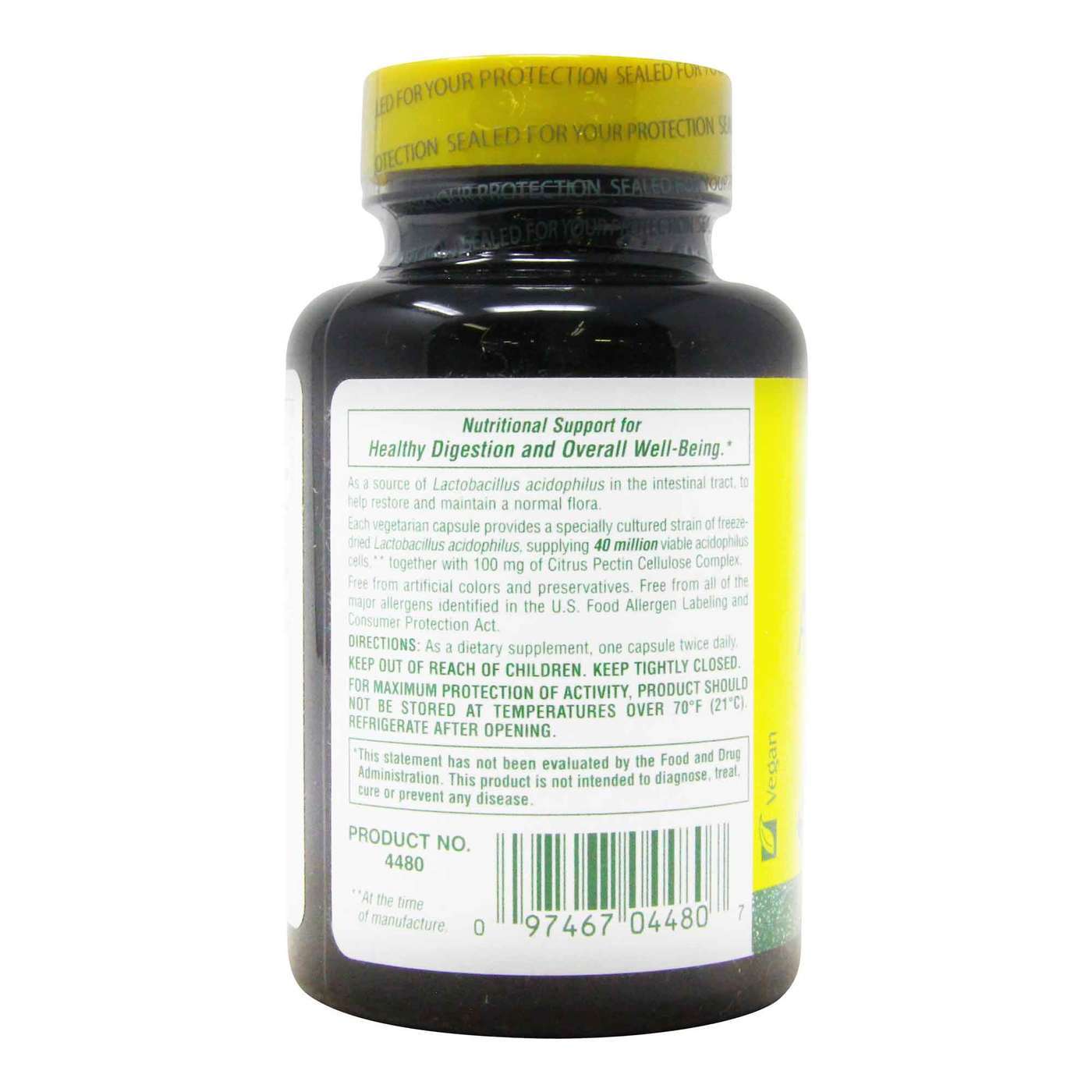 Nature's Plus Acidophilus 90 Cápsulas Vegetarianas - Imagem 3
