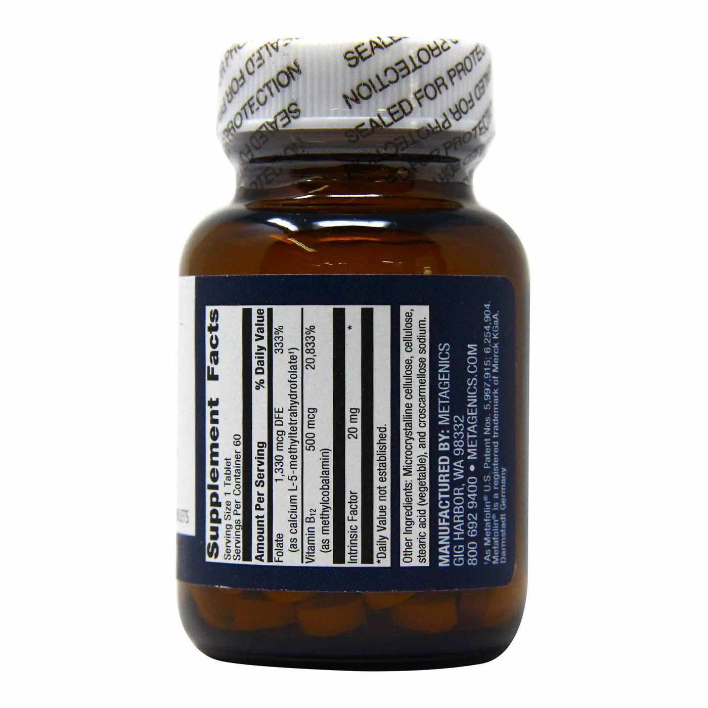 Metagenics, Intrinsi-B12 Folate™ - 60 Tabletes - Imagem 2
