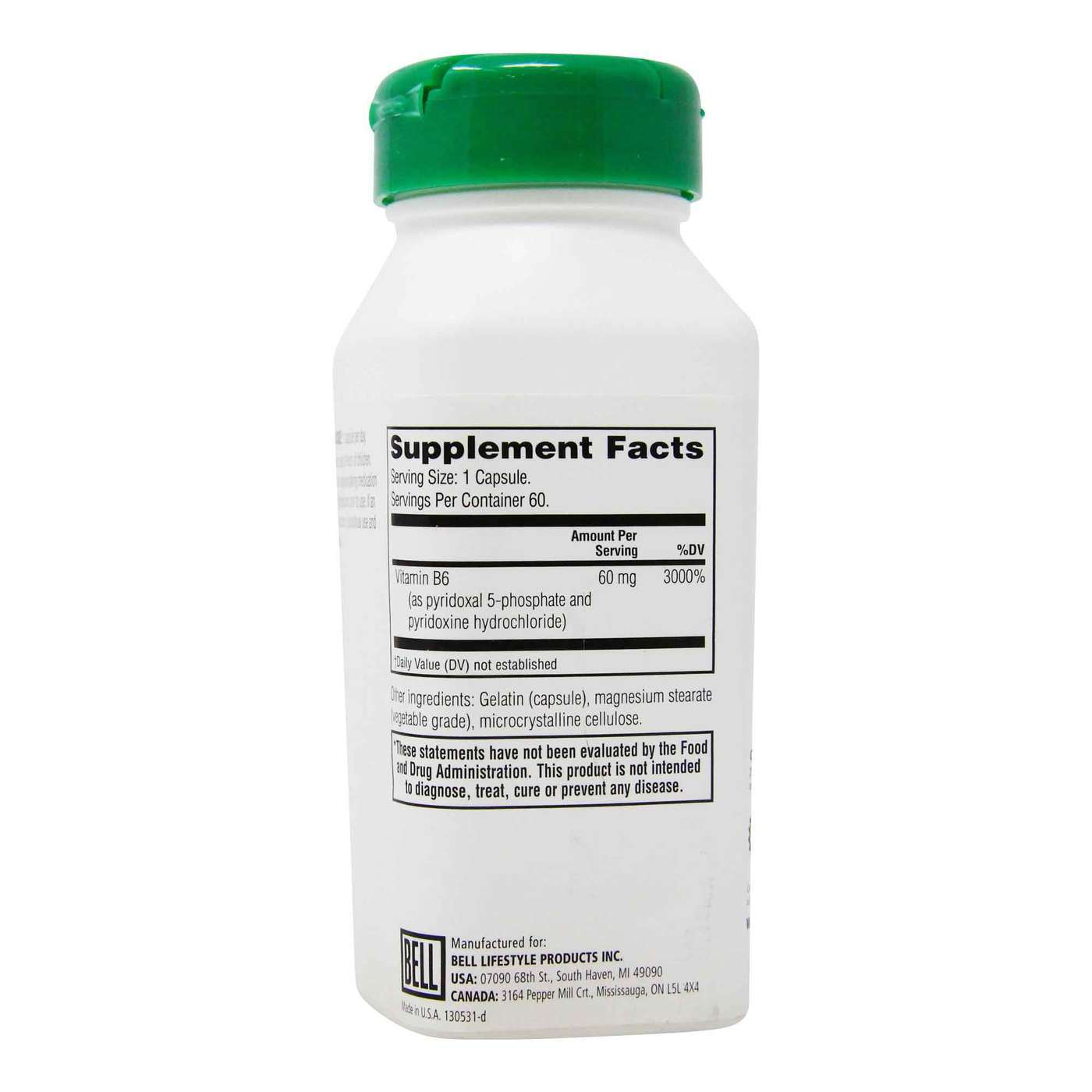 Bell, Vitamina B6 - 60 Cápsulas - Imagem 2