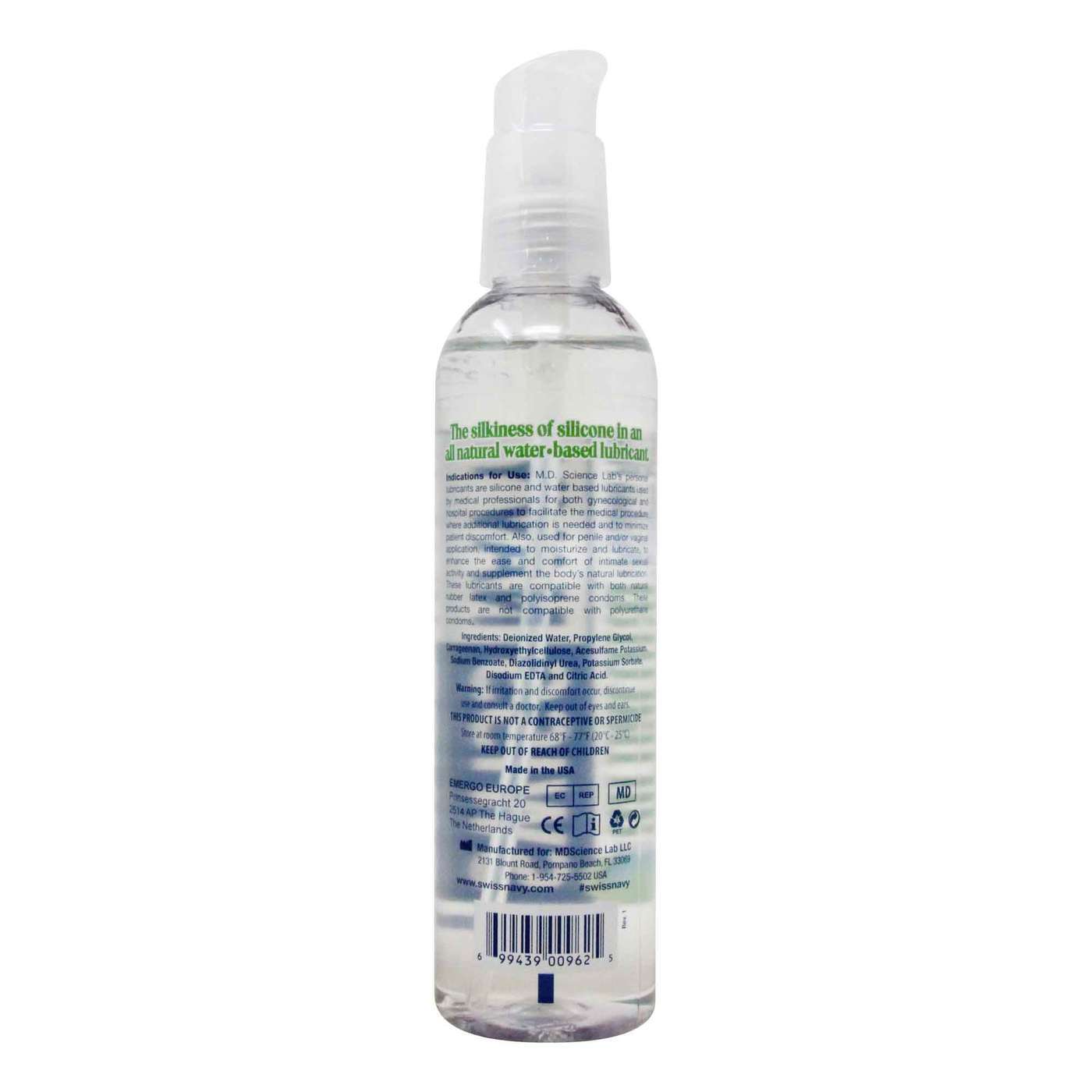 Swiss Navy All Natural Water Based Lubricant - 8 fl oz - Imagem 2