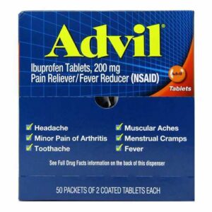 Comprar advil, ibuprofeno 200 mg alívio da dor e antitérmico - 50 pacotes com 2 comprimidos revestidos cada preço no brasil alívio da dor banho & beleza cuidados pessoais suplemento importado loja 61 online promoção -