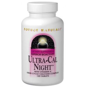 Source Naturals, Ultra Cal Night™ Com Vitamina K - 60 Tabletes