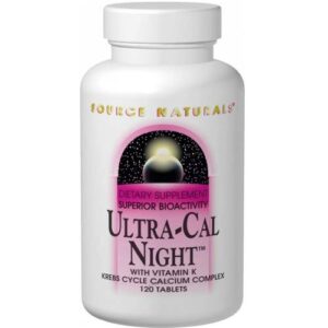 Source Naturals, Ultra-Cal Night™ Com Vitamina K - 240 Tabletes