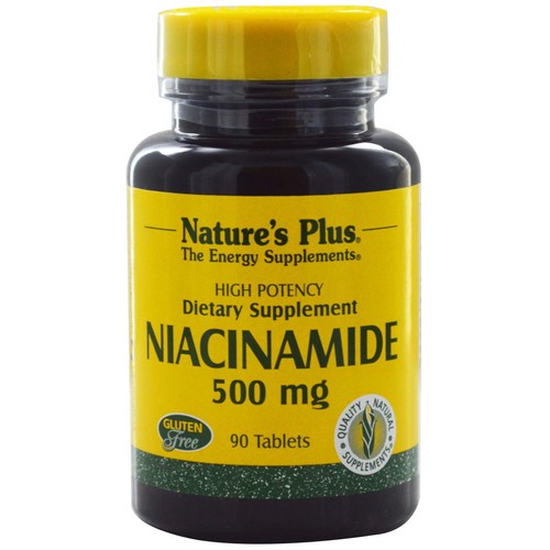 Nature's Plus, Niacinamida 500 mg - 90 Tabletes