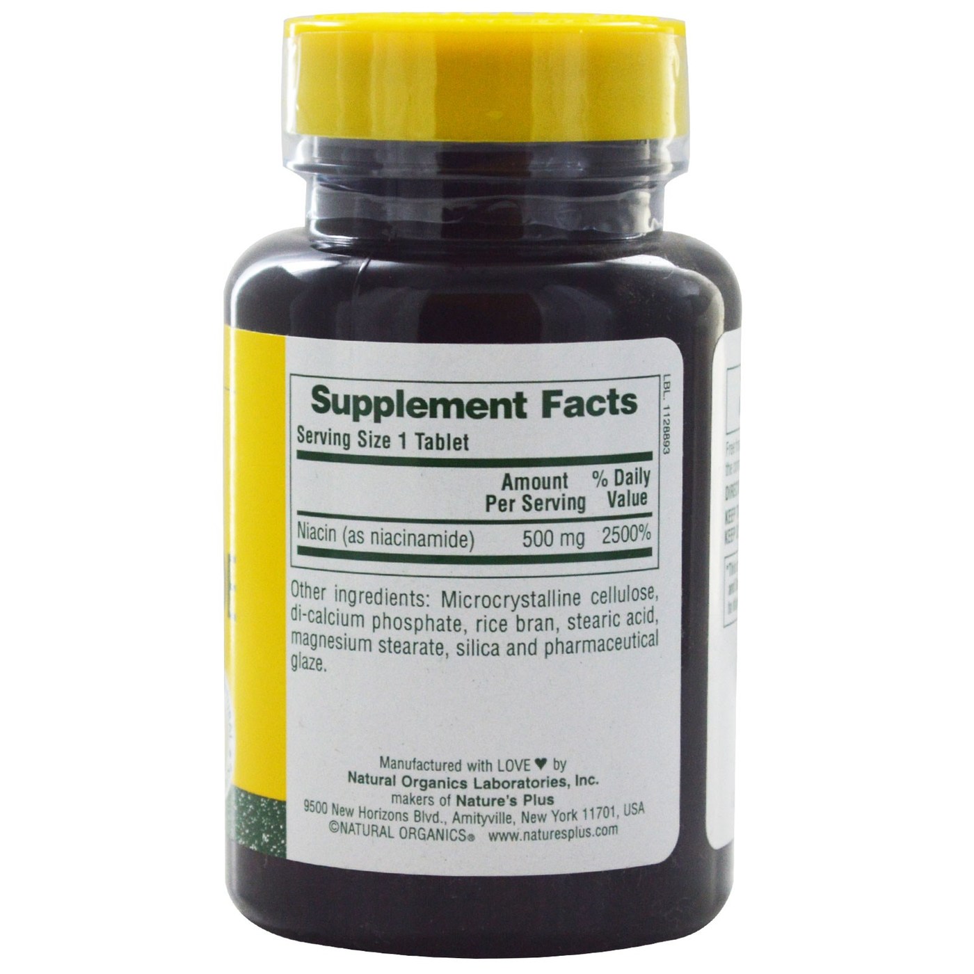 Nature's Plus, Niacinamida 500 mg - 90 Tabletes - Imagem 2