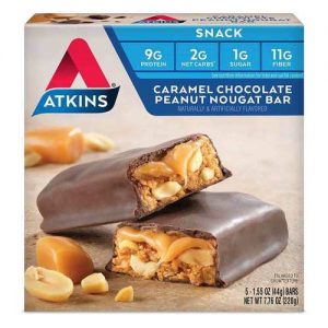 Comprar atkins - barra de caramelo, chocolate e amendoim - 5 unidades preço no brasil barras barras de baixo carboidrato suplementos de musculação suplemento importado loja 1 online promoção -