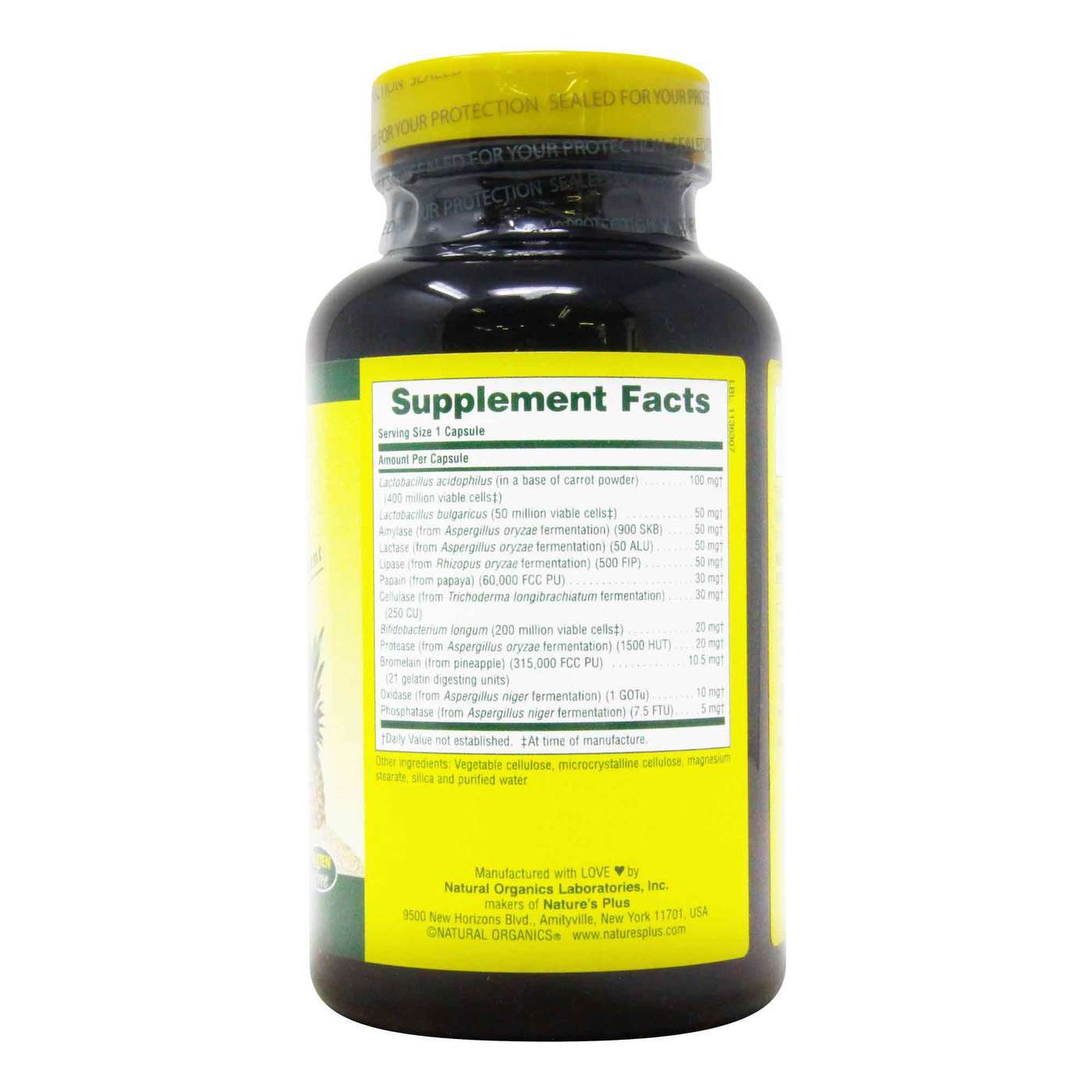 Nature's Plus, Vibra-Gest® - Ajuda Digestiva - 180 Cápsulas Vegetarianas - Imagem 2