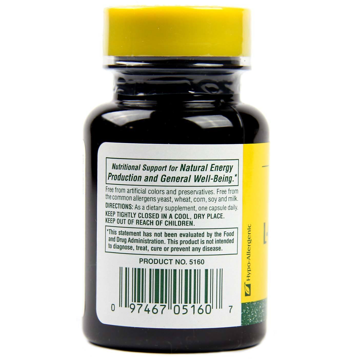 Nature's Plus, L-Carnitina 300 mg - 30 Cápsulas Vegetarianas - Imagem 3