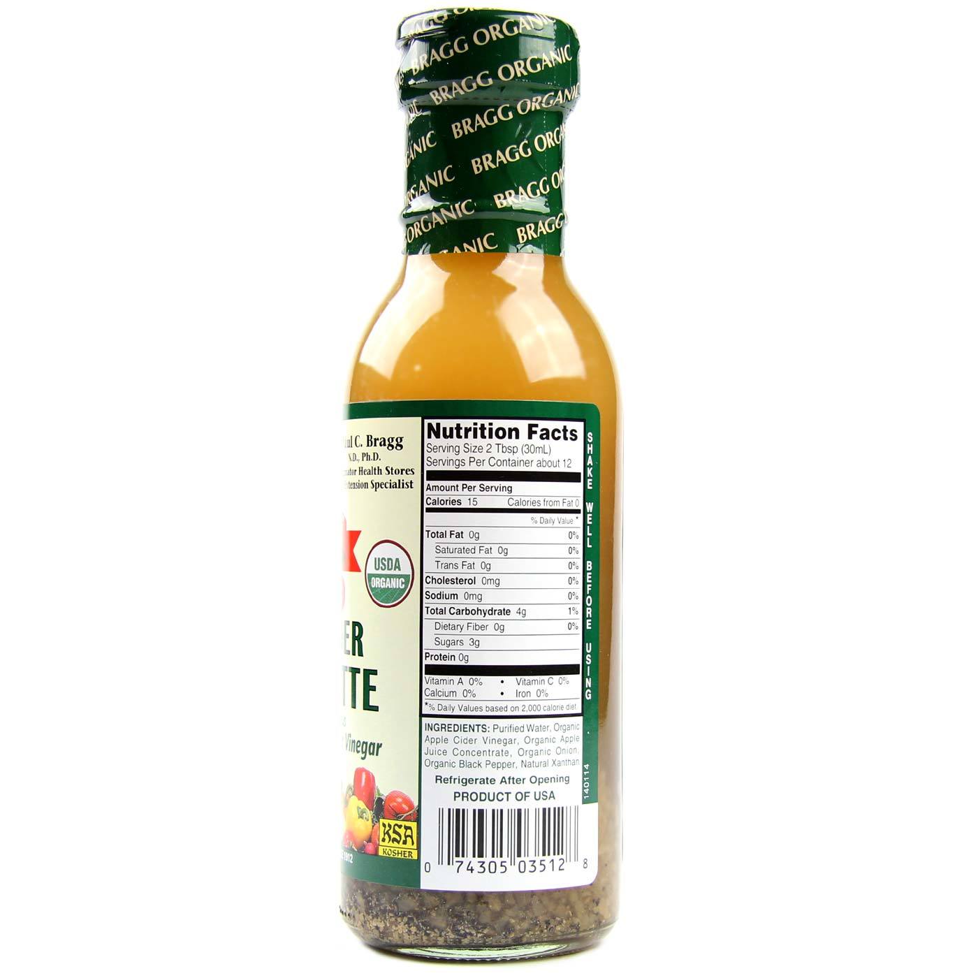 Bragg Apple Cider Vinaigrette, Orgânico - 354ml - Imagem 2