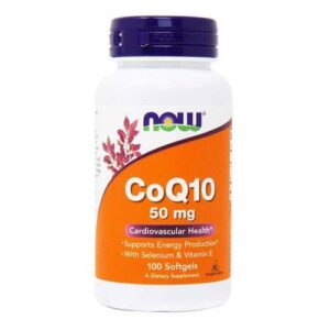 CoQ10 50 mg Vit. E e Selênio Now Foods 100 Cápsulas em Gel