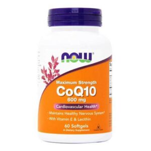 Now Foods, CoQ10 600 mg de Alta Potência - 60 Cápsulas em Gel
