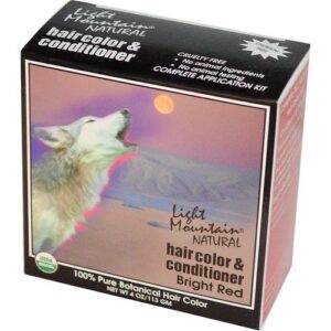 Light Mountain, Tintura Natural e Condicionador de Cabelos - Henna - 4 oz (113g)