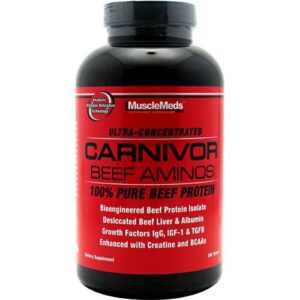 MuscleMeds, Carnivor- Aminoácidos de Carne - 300 Comprimidos