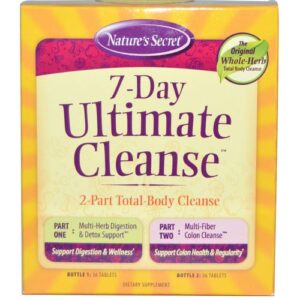 Nature's Secret, 7-Dias Ultimate Cleanse™ Limpeza Total do Corpo em Duas Parte - 2 Garrafas