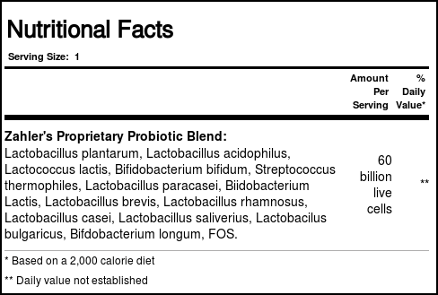 Zahler, BioDophilus60™ Fórmula Probiótica Avançada - 30 Cápsulas - Imagem 6