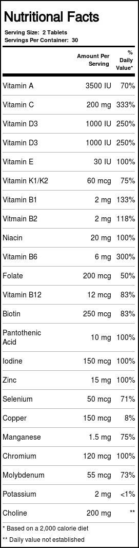 MegaFood Multi For Men 40+ - 60 Tabletes - Imagem 2